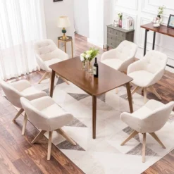 Upholstered Swivel Dining Armchair - Kinwell -HOMCOM Sales Store GUEST 24e65a51 e181 4f9a 8b77 635bcd8fd00a