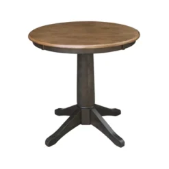 Stacy Round Top Pedestal Table Hickory Brown - International Concepts -HOMCOM Sales Store GUEST 26187e89 2a7c 4643 883a 4b13698a93be