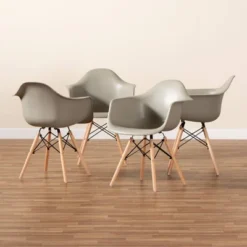 4pc Galen Plastic And Wood Dining Chair Set - Baxton Studio 17 4pc Galen Plastic And Wood Dining Chair Set - Baxton Studio -HOMCOM Sales Store GUEST 271077b2 6f1c 41d7 a05f 75a0b4c0d47e