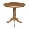 36" Round Top Pedestal Table - Pecan - International Concepts -HOMCOM Sales Store GUEST 273f4050 0c16 4abc b35a 5693db3936d2