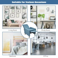 Costway Set Of 2 Push Back Recliner Chair Fabric Tufted Single Sofa W/ Footrest -HOMCOM Sales Store GUEST 27b762fe 9dbb 4b36 8450 9a78723f02d1