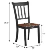 Costway Set Of 2 Wood Dining Chair High Back Kitchen Whitesburg Side Chair BlackWhite