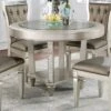 47" Jenra Round Dining Table Champagne - HOMES: Inside + Out -HOMCOM Sales Store GUEST 28709be4 de5c 4053 9b82 93a03e6e7f86