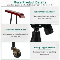 Costway Velvet Home Office Chair Swivel Adjustable Task Chair W/ Wooden Armrest -HOMCOM Sales Store GUEST 295110a1 e91b 43ce 9389 c004659f2d4f