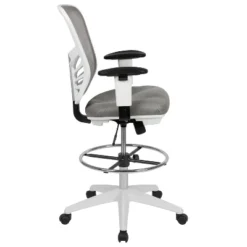 Emma And Oliver Mid-Back Mesh Adjustable Ergonomic Drafting Chair, Task Chair -HOMCOM Sales Store GUEST 29d2be1f 462d 49fd a178 f0f9eeb276a2