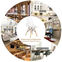 Set Of 4 Dining Chairs Modern Plastic Shell Side Chair W/ Clear Seat & Wood Legs 16 Set Of 4 Dining Chairs Modern Plastic Shell Side Chair W/ Clear Seat & Wood Legs -HOMCOM Sales Store GUEST 2a0c7760 3e8d 4e25 8f28 395d7c638dfd