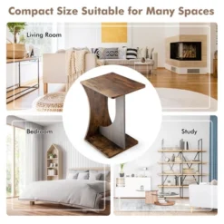 Costway 2PCS Side Table Sofa Couch Table Compact C-shape End Table Snack Coffee Table -HOMCOM Sales Store GUEST 2afa6b89 2520 4848 8eca 2b1b6de2be44