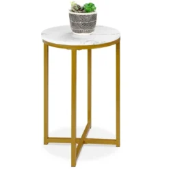 Best Choice Products 16in Faux Marble Modern Round Living Room Accent Side Table W/ Metal Frame 17 Best Choice Products 16in Faux Marble Modern Round Living Room Accent Side Table W/ Metal Frame -HOMCOM Sales Store GUEST 2b072605 00b7 4a5d a137 9d27f19d9fdc