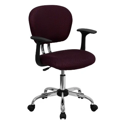 Emma And Oliver Mid-Back Mesh Padded Swivel Task Office Chair With Chrome Base And Arms 18 Emma And Oliver Mid-Back Mesh Padded Swivel Task Office Chair With Chrome Base And Arms - Image 16
