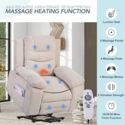 Electric Lift Recliner With Adjustable Massage, Heating Function, Infinity Positions And Side Pockets - ModernLuxe -HOMCOM Sales Store GUEST 2c5aa274 f8a4 452a a572 5763c63d3f71