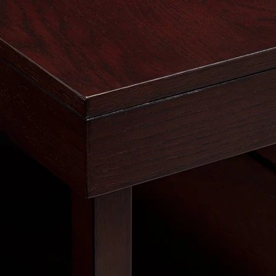 Elm Lane Farmhouse Rustic Espresso Wood Rectangular Accent Side End Table 15 1/4" X 26 1/4" With Drawer Dark Brown For Spaces Living Room Bedroom 4 Elm Lane Farmhouse Rustic Espresso Wood Rectangular Accent Side End Table 15 1/4" X 26 1/4" With Drawer Dark Brown For Spaces Living Room Bedroom - Image 2