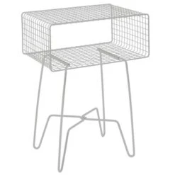MDesign Modern Farmhouse Home Decor End Table, Wire Grid Storage Shelf -HOMCOM Sales Store GUEST 2e76c703 7e86 4980 8d00 0908e41ed0d5