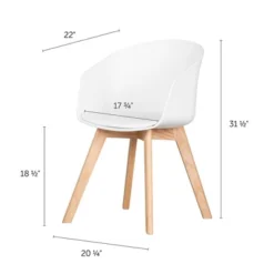 Set Of 2 Flam Dining Chairs With Wooden Legs - South Shore -HOMCOM Sales Store GUEST 2f840966 2aad 4df2 a0ab d847d2ce0c7a