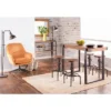 Odessa Industrial Counter Height Dining Table Black/Brown - LumiSource