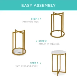 Best Choice Products 16in Faux Marble Modern Round Living Room Accent Side Table W/ Metal Frame 15 Best Choice Products 16in Faux Marble Modern Round Living Room Accent Side Table W/ Metal Frame -HOMCOM Sales Store GUEST 30dc9f99 a73f 4da7 b101 b2a73e0a299b