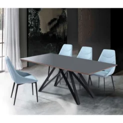 Seldovia Mid Century Dining Table Matte Black - Modern Home -HOMCOM Sales Store GUEST 31f87d5a 1b91 4b9c 8e8e 859eb3b4648c