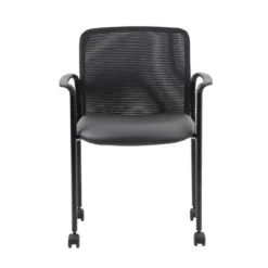 Mesh Guest Chair With Casters Black - Boss Office Products -HOMCOM Sales Store GUEST 3222fbc3 de0b 4c56 89a6 2c406e4c2a14
