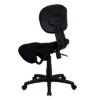 Emma And Oliver Mobile Ergonomic Kneeling Posture Task Office Chair In Black Fabric