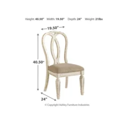 Set Of 2 Realyn Ribbon Back Dining Upholstered Side Chair Chipped White - Signature Design By Ashley -HOMCOM Sales Store GUEST 3230d3f9 26bb 4b6d bac9 0b3a4f04729d