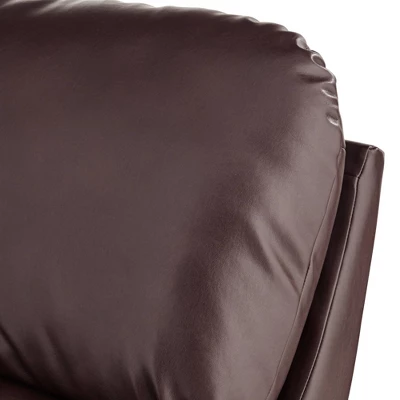 Elm Lane Cooper Cantina Burgundy Faux Leather Recliner Chair Modern Armchair Comfortable Push Manual Reclining Footrest For Bedroom Living Room Home 5 Elm Lane Cooper Cantina Burgundy Faux Leather Recliner Chair Modern Armchair Comfortable Push Manual Reclining Footrest For Bedroom Living Room Home - Image 3