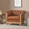 Castalia Chesterfield Tufted Club Chair With Nailhead Trim Midnight - Christopher Knight Home -HOMCOM Sales Store GUEST 33167807 5dad 415f bb4a cde85935de6d