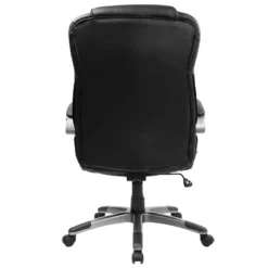 Emma And Oliver High Back Black LeatherSoft Swivel Office Chair Titanium Nylon Base/Loop Arms -HOMCOM Sales Store GUEST 3318f525 2e46 418c 91b0 fe4dab867be0
