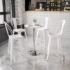Emma And Oliver 23.75" Round 26.25" - 35.75 Adjustable Height White Wood Table -HOMCOM Sales Store GUEST 33f52501 5905 4577 b566 05dec9853fbb