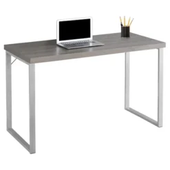 Contemporary Silver Metal Computer Desk - EveryRoom -HOMCOM Sales Store GUEST 3410ccb2 c20c 4071 8ed5 12b378a04a9e