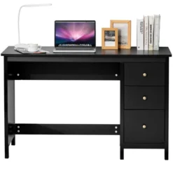 Computer Desk Study Writing Desk Home Office Workstation With 3 Drawers WhiteBlack -HOMCOM Sales Store GUEST 35566e8c 56e3 4470 a6bd 0a34d1d5012a