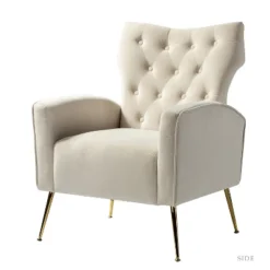 Raphael Velvet Tufted Upholstered Wingback Chair Accent Wingback Silhouette With Diamond Button Tufting | Karat Home -HOMCOM Sales Store GUEST 3598c5ed 4e5c 43d4 aa60 742a4f21a111