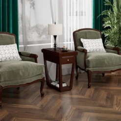 Tangkula 2PCS End Side Table W/ Drawer Shelf Nightstand Rubber Wood Classic Espresso 13 Tangkula 2PCS End Side Table W/ Drawer Shelf Nightstand Rubber Wood Classic Espresso -HOMCOM Sales Store GUEST 362ba7ed 5513 4043 868e 3b85eded7ff5