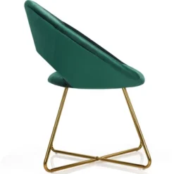 Costway Modern Velvet Accent Chair Upholstered Vanity Chair W/Golden Metal Leg PinkDark GreenGrey -HOMCOM Sales Store GUEST 3802bfdd fb6b 4104 8a0d a1ac60dd66ac