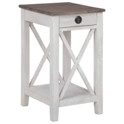Adalane Side Table White/Gray - Signature Design By Ashley -HOMCOM Sales Store GUEST 38190771 5df1 4c35 81b3 7a5a6fa735d4