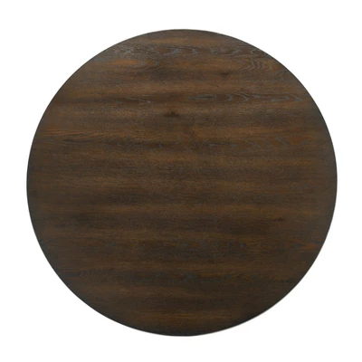 47" Piker Round Wood Dining Table Dark Walnut/Antique White - HOMES: Inside + Out 6 47" Piker Round Wood Dining Table Dark Walnut/Antique White - HOMES: Inside + Out - Image 4