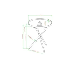 Modern Minimalist Intersecting Tripod Leg Side Table Black/Faux White Marble - Saracina Home -HOMCOM Sales Store GUEST 3908de1a 68fe 4a8a b065 337b633a8d8b