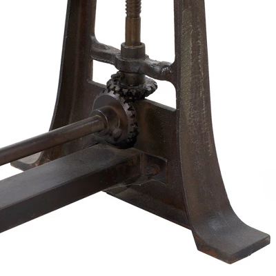 Industrial Teak Wood Console Table Brown - Olivia & May 17 Industrial Teak Wood Console Table Brown - Olivia & May - Image 15