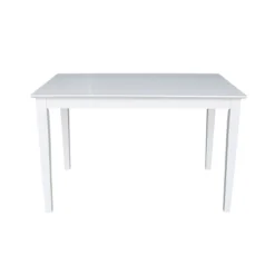 Solid Wood 30 X 48" Dining Table White - International Concepts