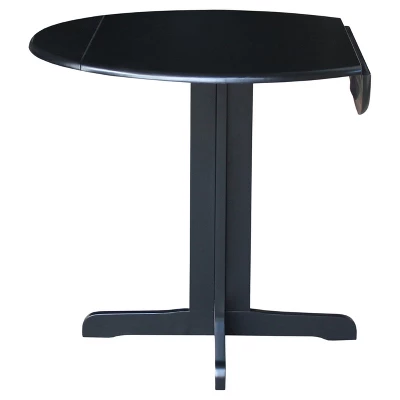 Oval 36" Dual Drop Leaf Table - International Concepts 3 Oval 36" Dual Drop Leaf Table - International Concepts