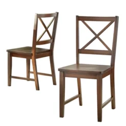 Set Of 2 Virginia Crossback Dining Chairs - Buylateral -HOMCOM Sales Store GUEST 3b0939dd b6e0 4b2f 9ae4 9cd533f9c6a6