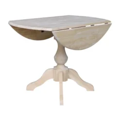 Blake Round Drop Leaf Table Unfinished - International Concepts -HOMCOM Sales Store GUEST 3b15f793 0e0c 41f5 ac51 7a6fb1fc638b