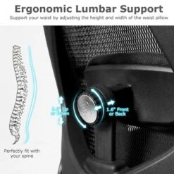 High Back Mesh Office Chair Adjustable Lumbar Support&Headrest Home Study Black -HOMCOM Sales Store GUEST 3b765b74 5cd9 4c14 8384 2ee46af70d28