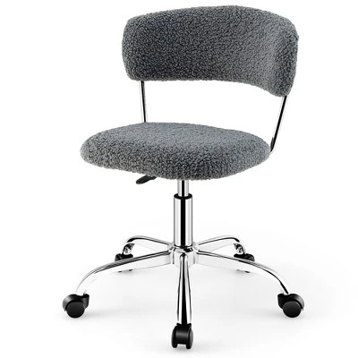 Costway Computer Desk Chair Adjustable Faux Fur Office Chair Swivel Vanity Chair 12 Costway Computer Desk Chair Adjustable Faux Fur Office Chair Swivel Vanity Chair - Image 10