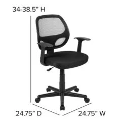 Emma And Oliver Mid-Back Mesh Swivel Ergonomic Task Office Chair - Arms 20 Emma And Oliver Mid-Back Mesh Swivel Ergonomic Task Office Chair - Arms -HOMCOM Sales Store GUEST 3c702761 2a4d 4931 9981 1f1ef220da5d