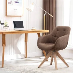 Upholstered Swivel Dining Armchair - Kinwell -HOMCOM Sales Store GUEST 3dccc602 3d7b 4ec3 97ff 67fbe8606f03