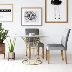 Westwood Glass Top Dining Table With Tempered Glass Brass - CosmoLiving By Cosmopolitan 12 Westwood Glass Top Dining Table With Tempered Glass Brass - CosmoLiving By Cosmopolitan -HOMCOM Sales Store GUEST 3df2b880 cc41 431d ae93 704782763a7c