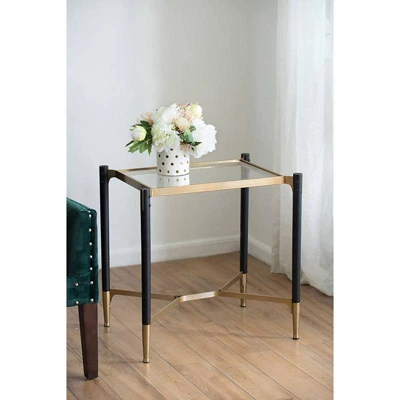Park View Rectangle Occasional Side Table Black/Gold - A&B Home 3 Park View Rectangle Occasional Side Table Black/Gold - A&B Home