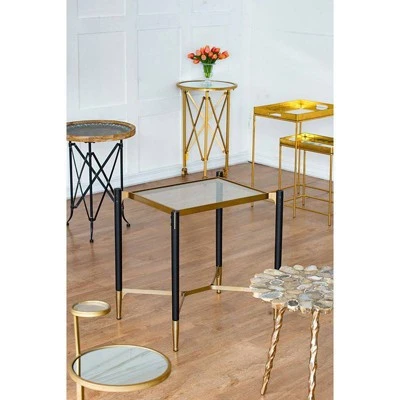 Park View Rectangle Occasional Side Table Black/Gold - A&B Home 6 Park View Rectangle Occasional Side Table Black/Gold - A&B Home - Image 4