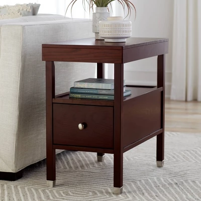 Elm Lane Farmhouse Rustic Espresso Wood Rectangular Accent Side End Table 15 1/4" X 26 1/4" With Drawer Dark Brown For Spaces Living Room Bedroom 3 Elm Lane Farmhouse Rustic Espresso Wood Rectangular Accent Side End Table 15 1/4" X 26 1/4" With Drawer Dark Brown For Spaces Living Room Bedroom