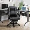 Vinsetto Executive High Back Office Chair Executive Computer Desk Chair With PU Leather, Adjustable Height And Retractable Footrest, Black -HOMCOM Sales Store GUEST 40ac0ba9 4a27 4dd9 ae84 966c08c9140d