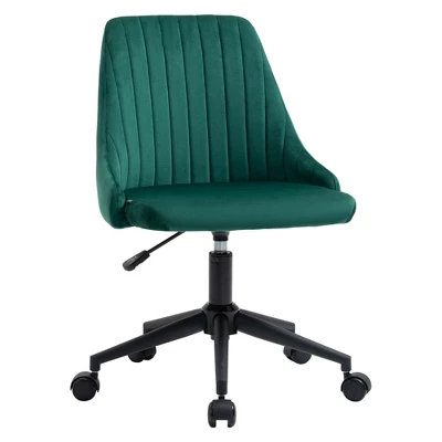 Vinsetto Mid-Back Office Chair, Velvet Fabric Swivel Scallop Shape Computer Desk Chair For Home Office Or Bedroom 11 Vinsetto Mid-Back Office Chair, Velvet Fabric Swivel Scallop Shape Computer Desk Chair For Home Office Or Bedroom - Image 9